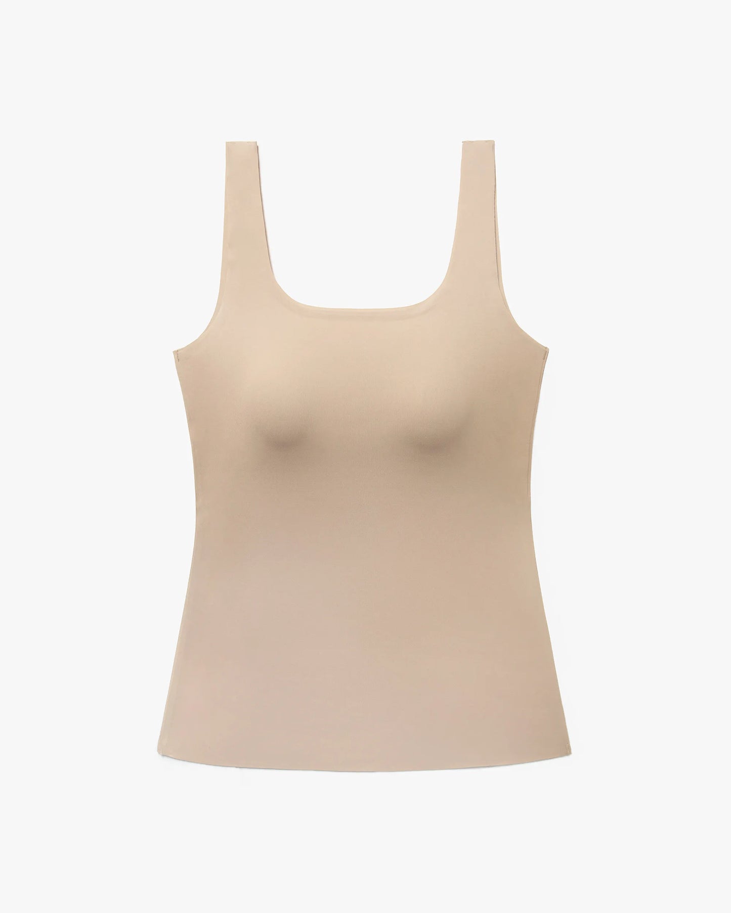 Camisole en soie col en U taille unique avec soutien-gorge intégré (couleur aléatoire)